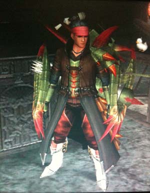 HC用弓装備（攻撃力UP【大】,超高級耳栓,見切り+3,龍風圧無効,火事場力+2,通常弾・連射矢威力UP,連射,早食い,回避性能+1,ランナー）